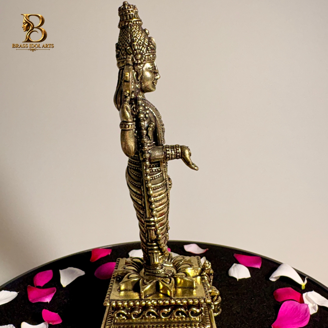 Brass Tirupati Balaji (Lord Venkateswara) Statue – Intricate Traditional Idol — view 3