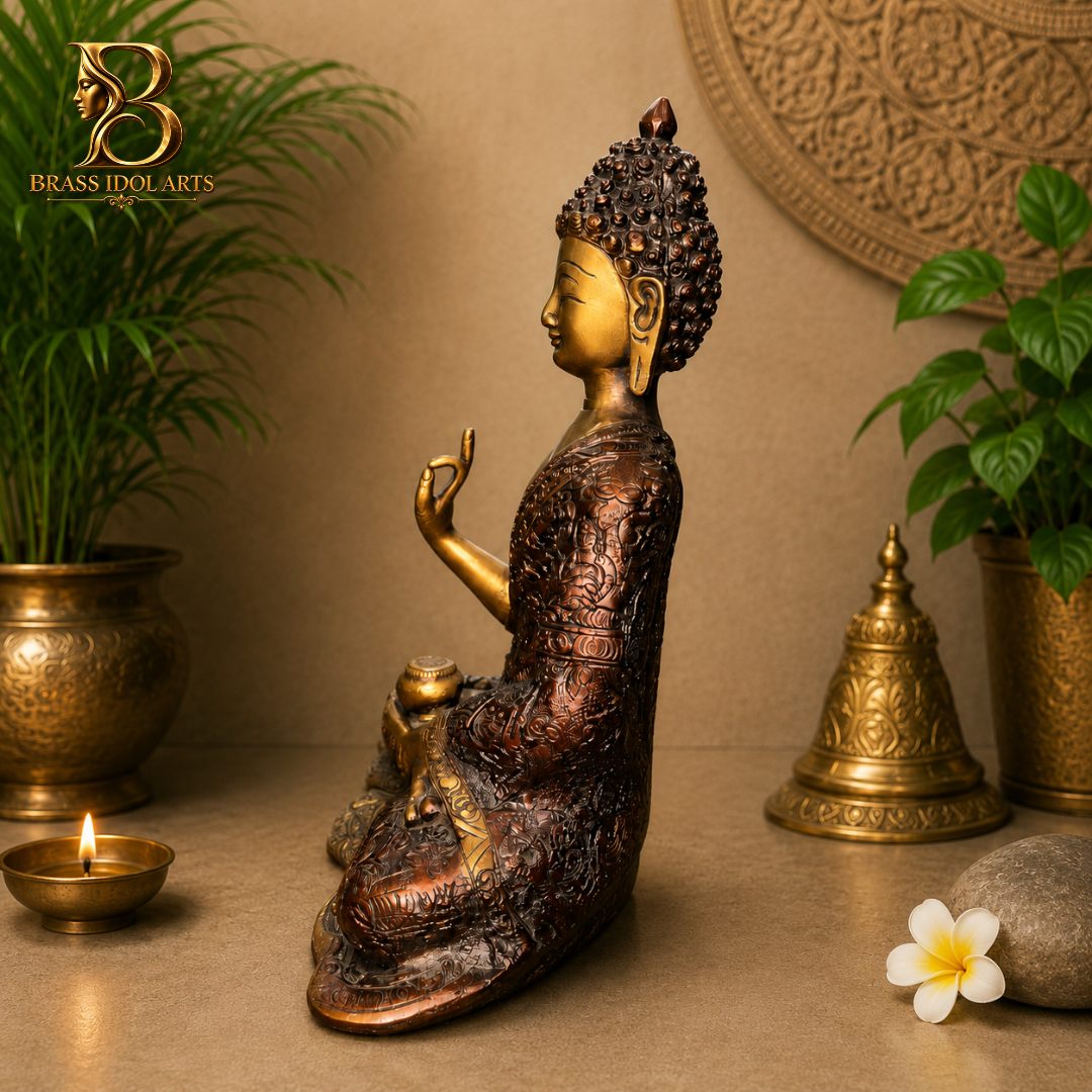 Buddha Brass Sculpture — view 2