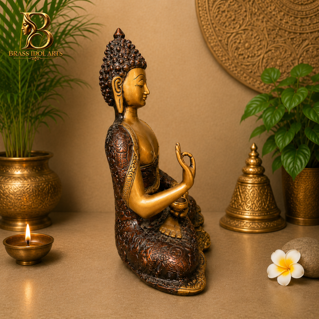 Buddha Brass Sculpture — view 4