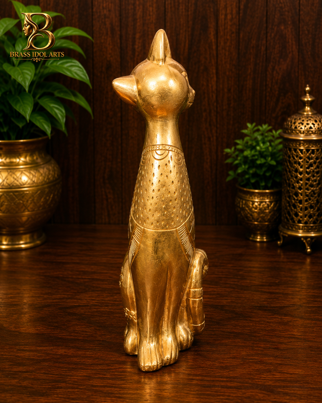 Cat Brass Sculpture — view 4