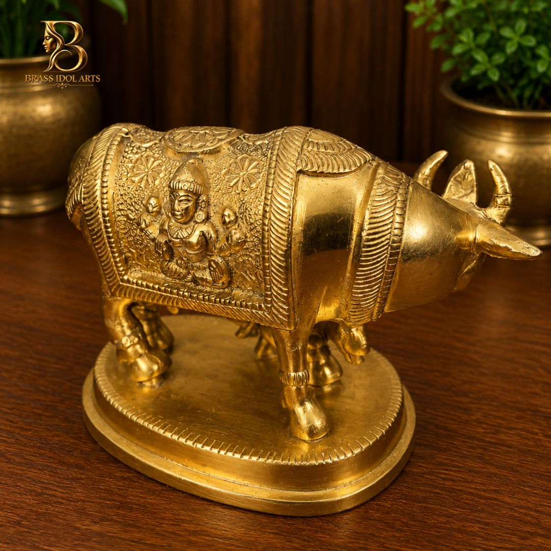 Cow Brass Sculpture — view 2