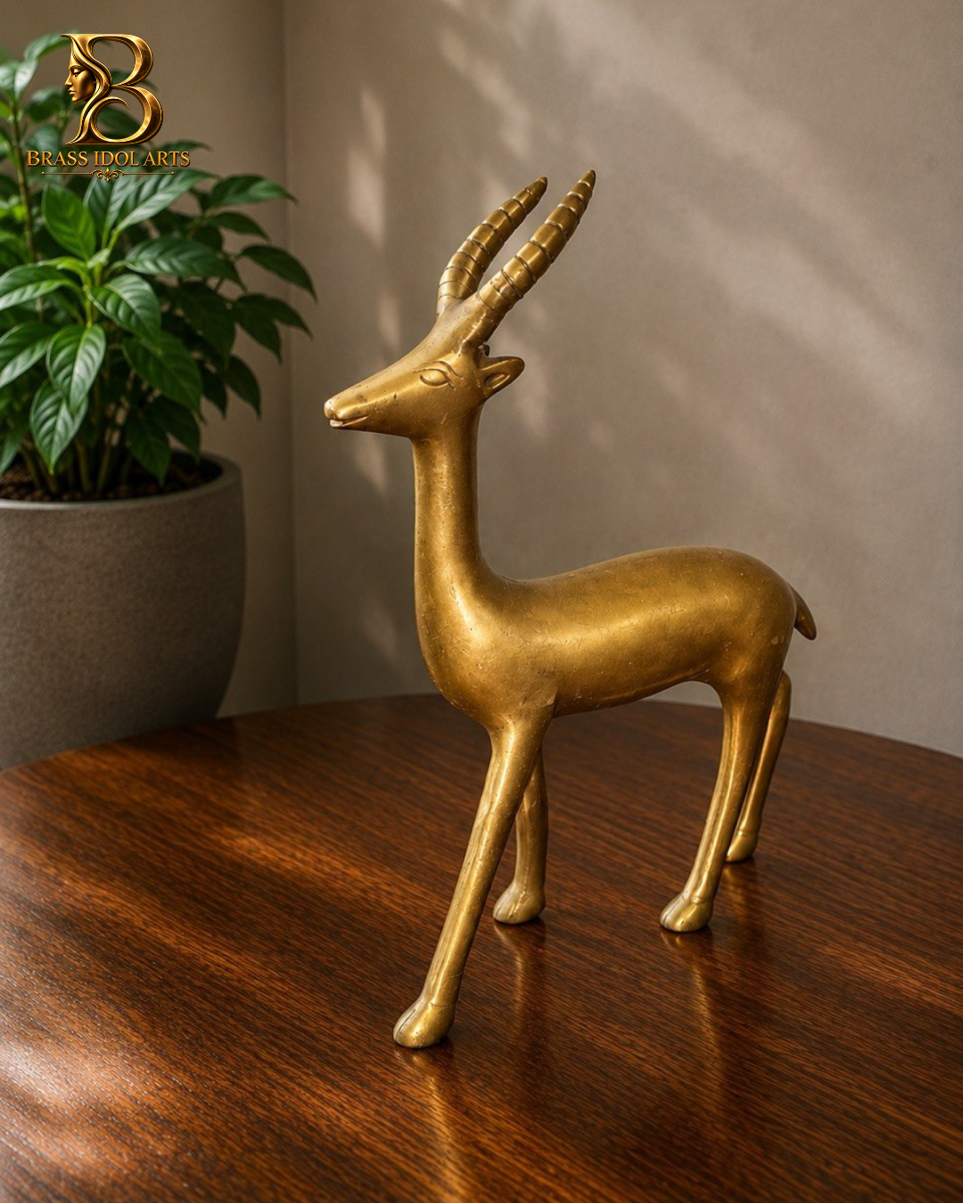 Deer Brass Sculpture