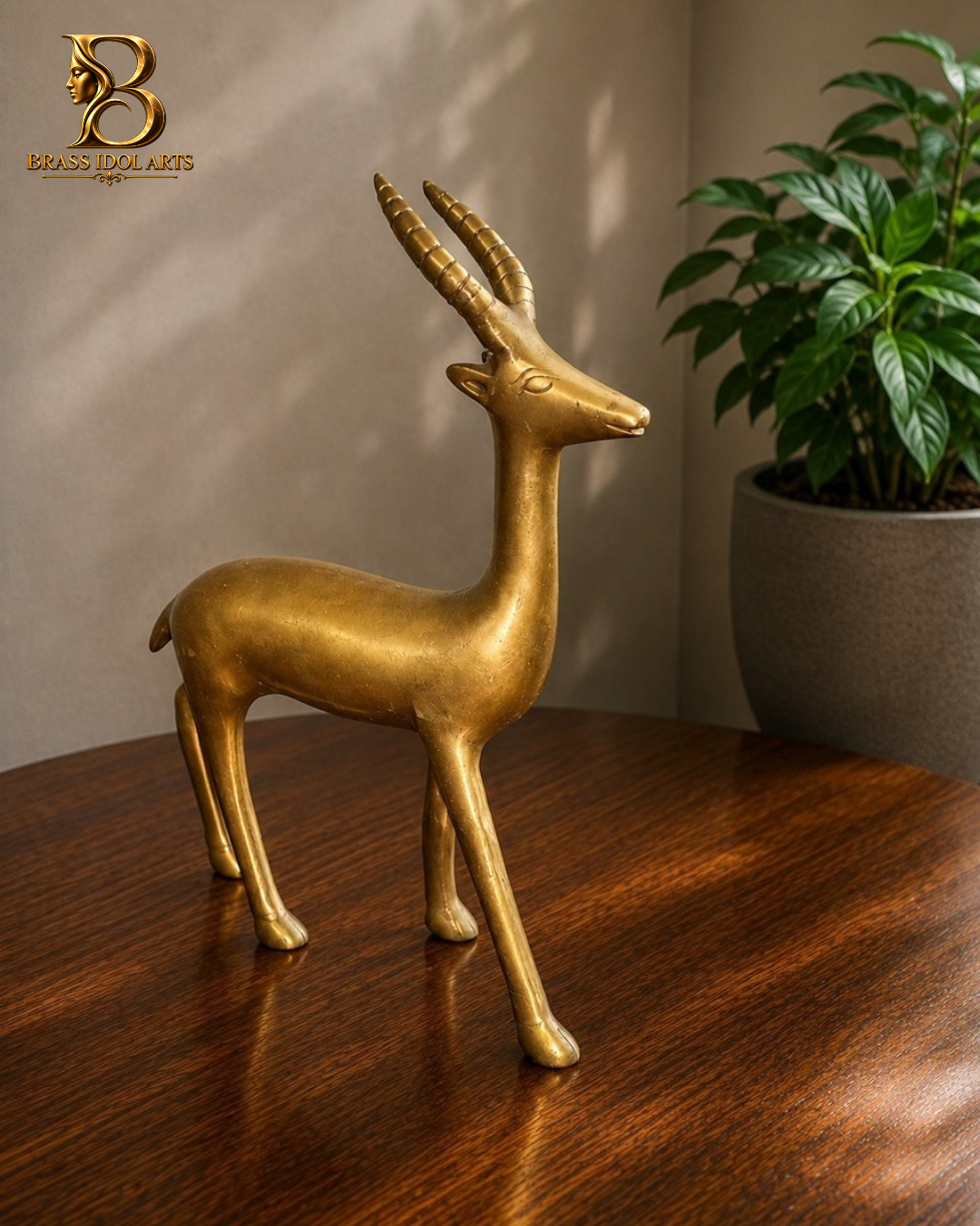 Deer Brass Sculpture — view 4