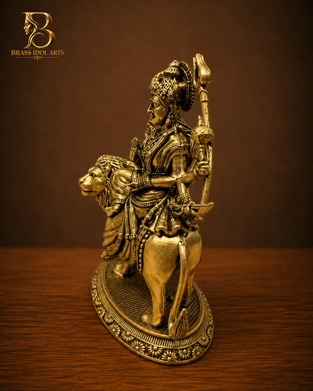 Durga Maa Brass Sculpture — view 2