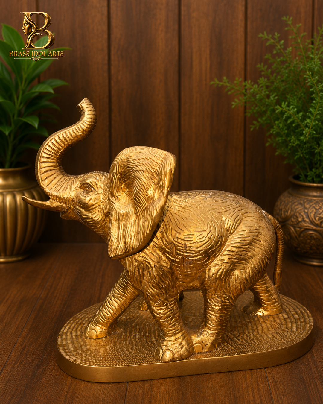 Elephant Brass Sculpture — view 3
