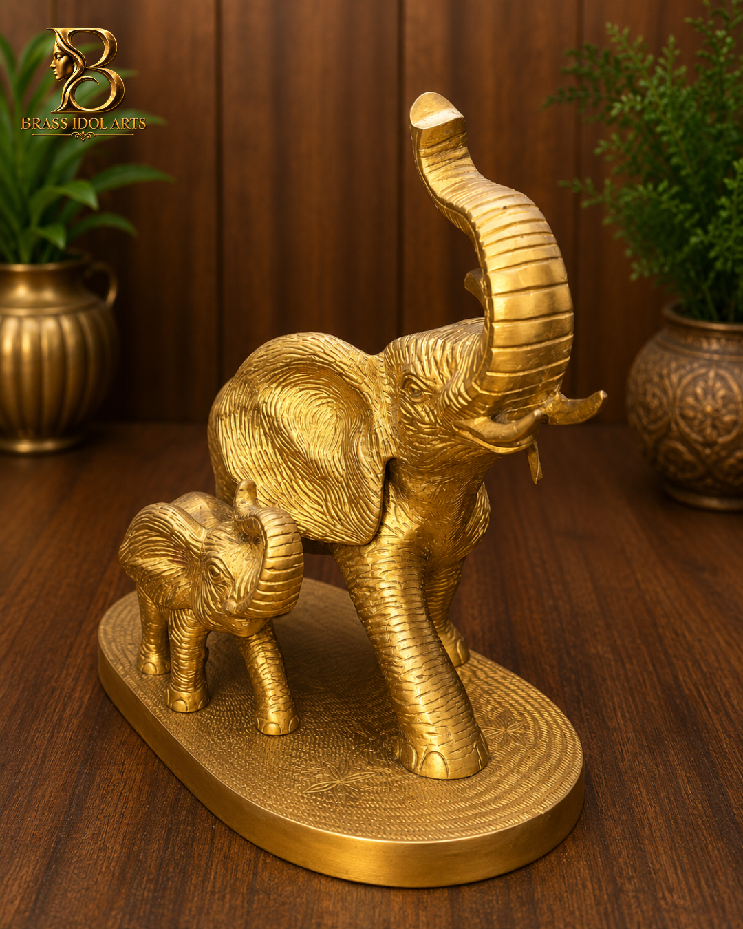 Elephant Brass Sculpture — view 2