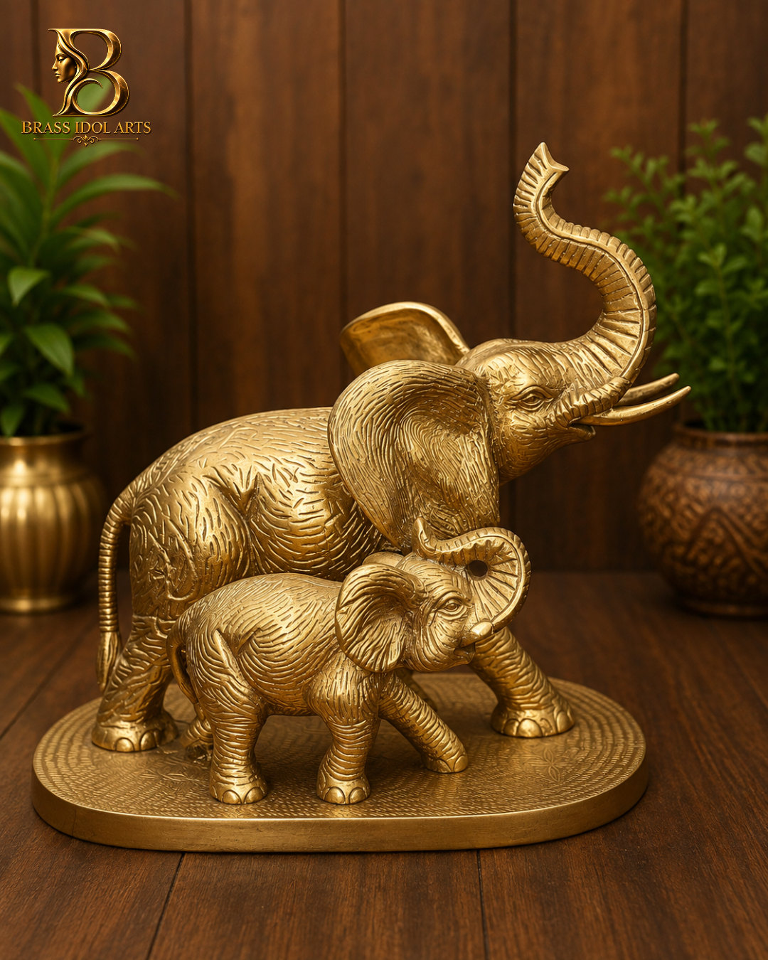 Elephant Brass Sculpture