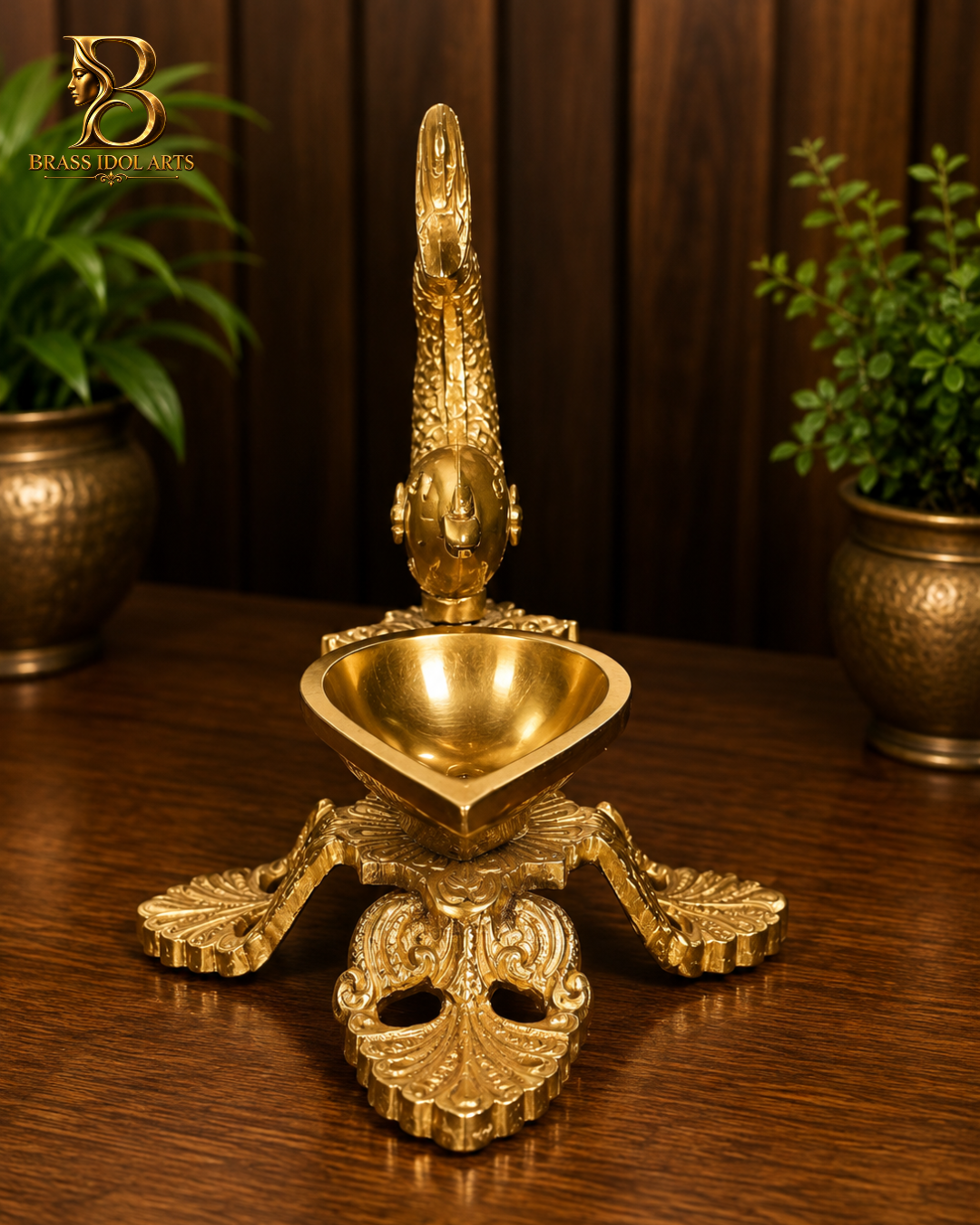 Fish Diya Brass Decorative Sculpture — view 3