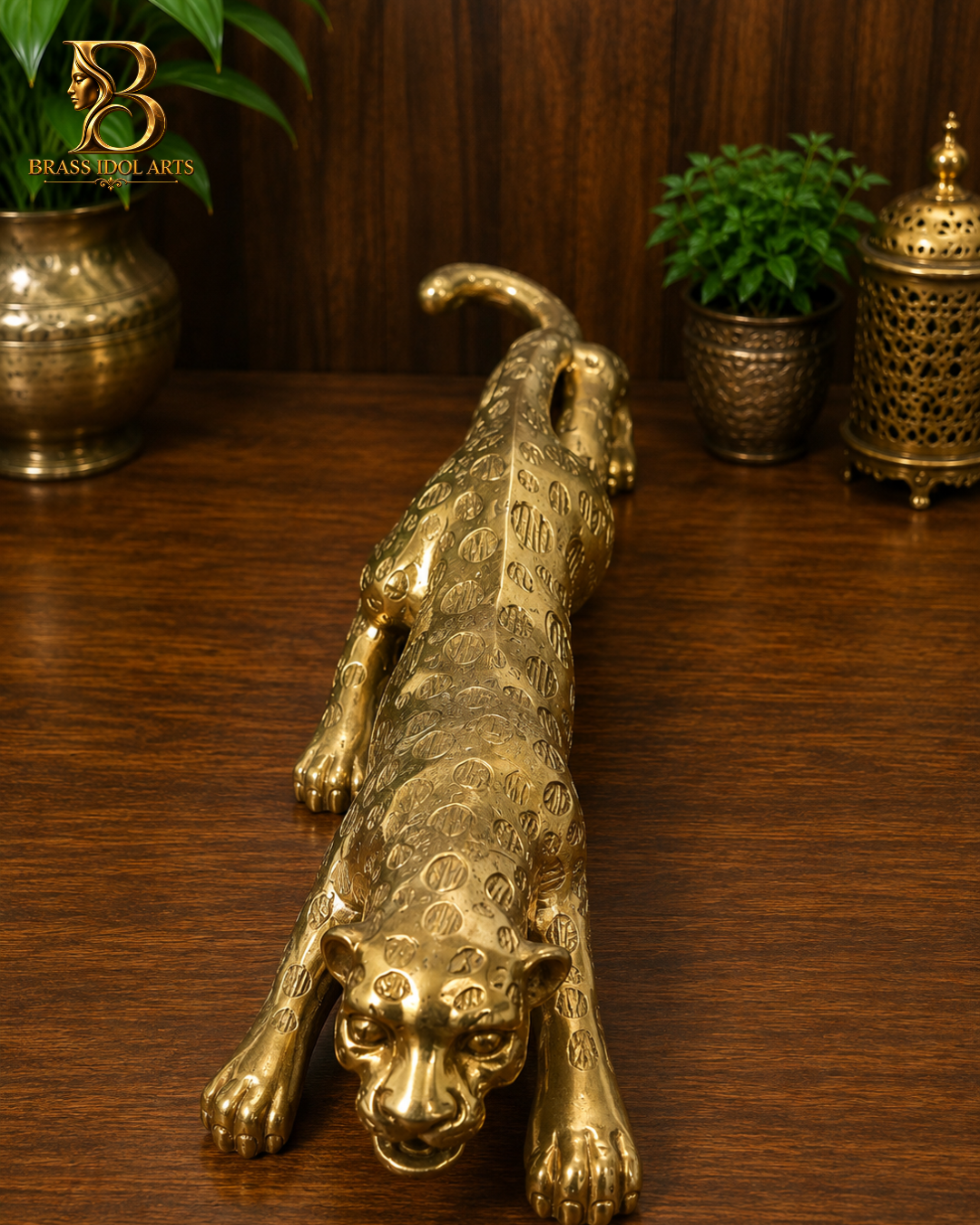 Jaguar Brass Sculpture — view 2
