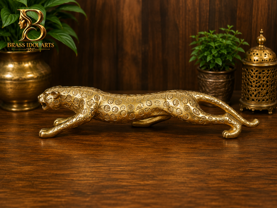 Jaguar Brass Sculpture