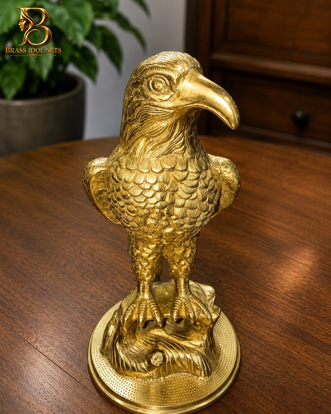 Majestic Eagle Brass Sculpture — view 2