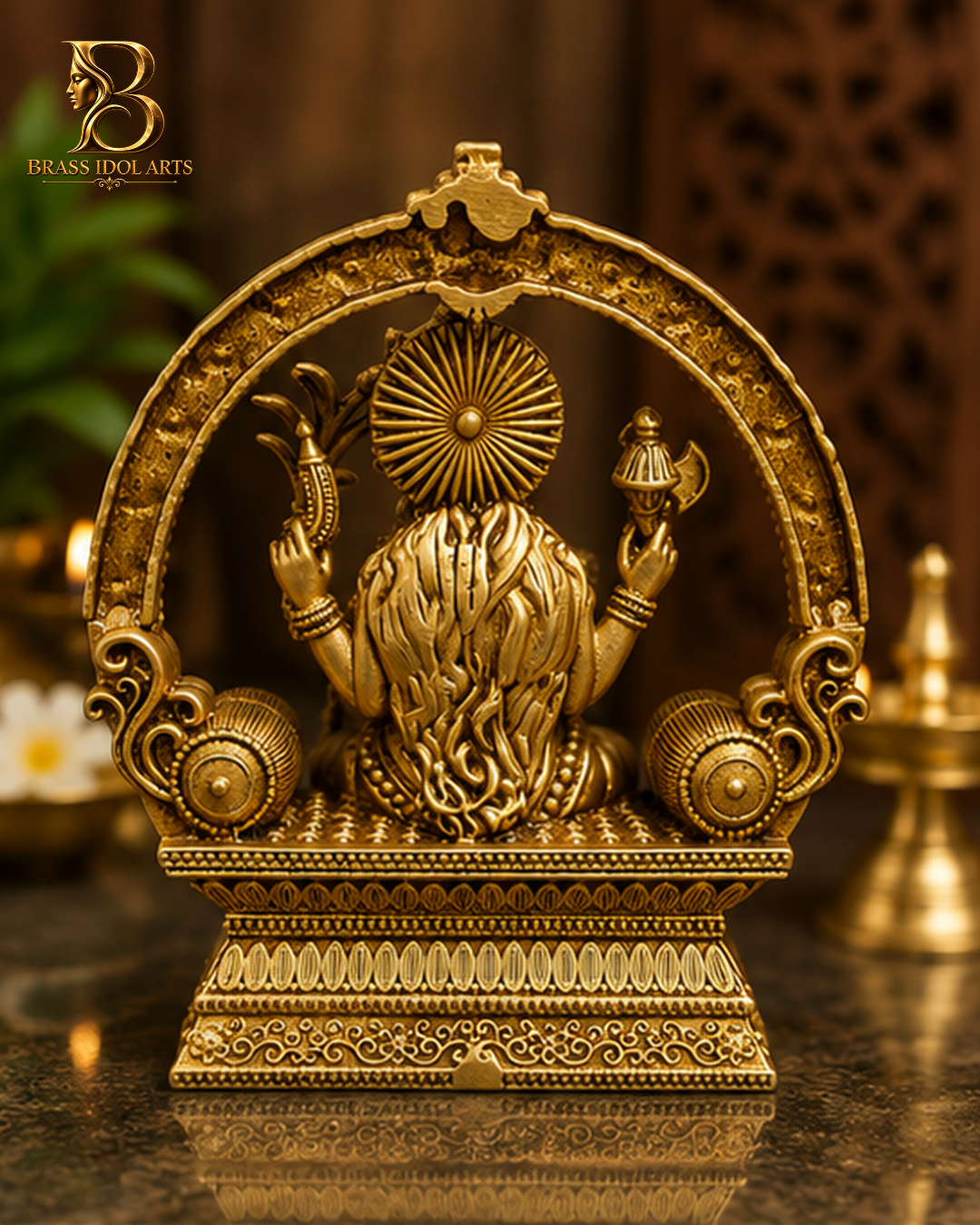 Sri Rajarajeshwari Lalita Tripura Sundari Sculpture — view 3